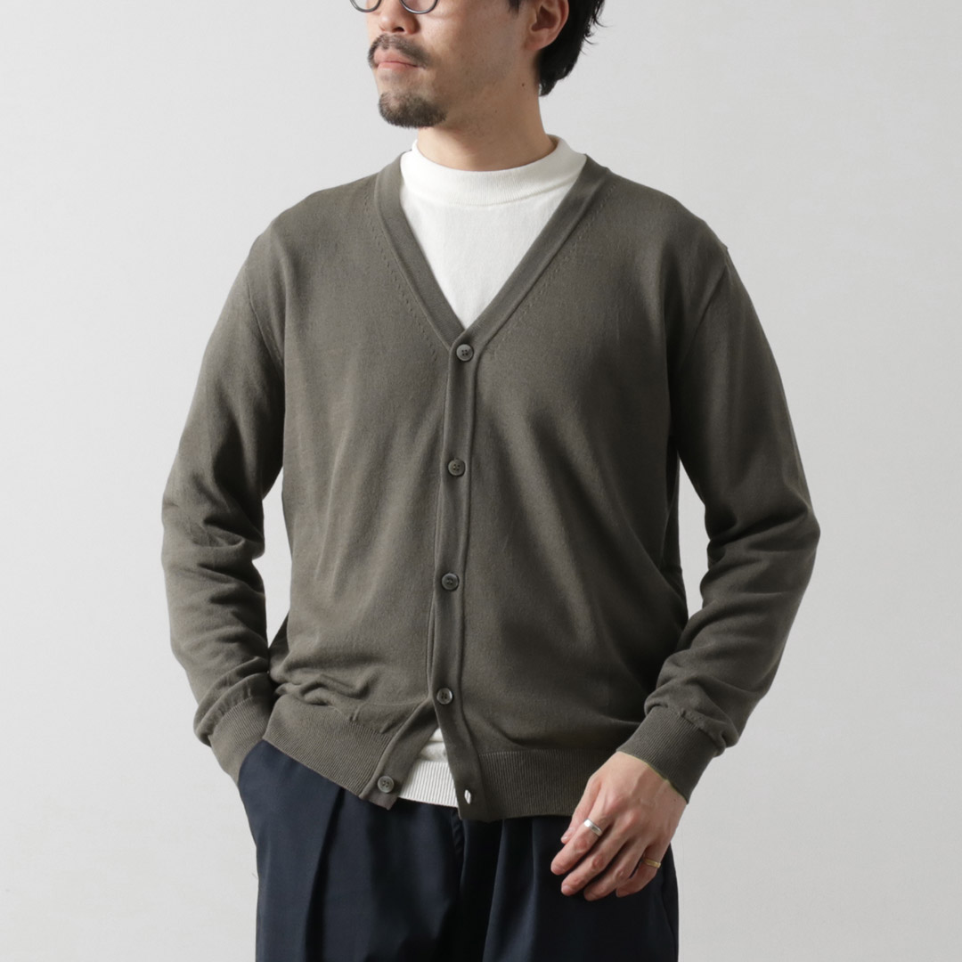 MOONCASTLE（ムーンキャッスル） アイスコットン カーディガン / メンズ サマーニット 接触冷感 長袖 | MOONCASTLE | 04