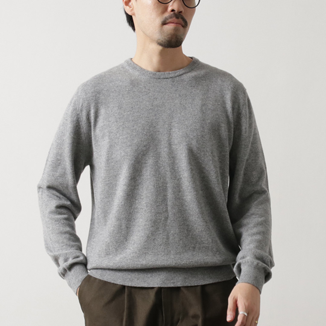 MOONCASTLE（ムーンキャッスル） カシミア クルーネックニット / メンズ 長袖 日本製 12G CASHMERE CREW NECK | MOONCASTLE | 02
