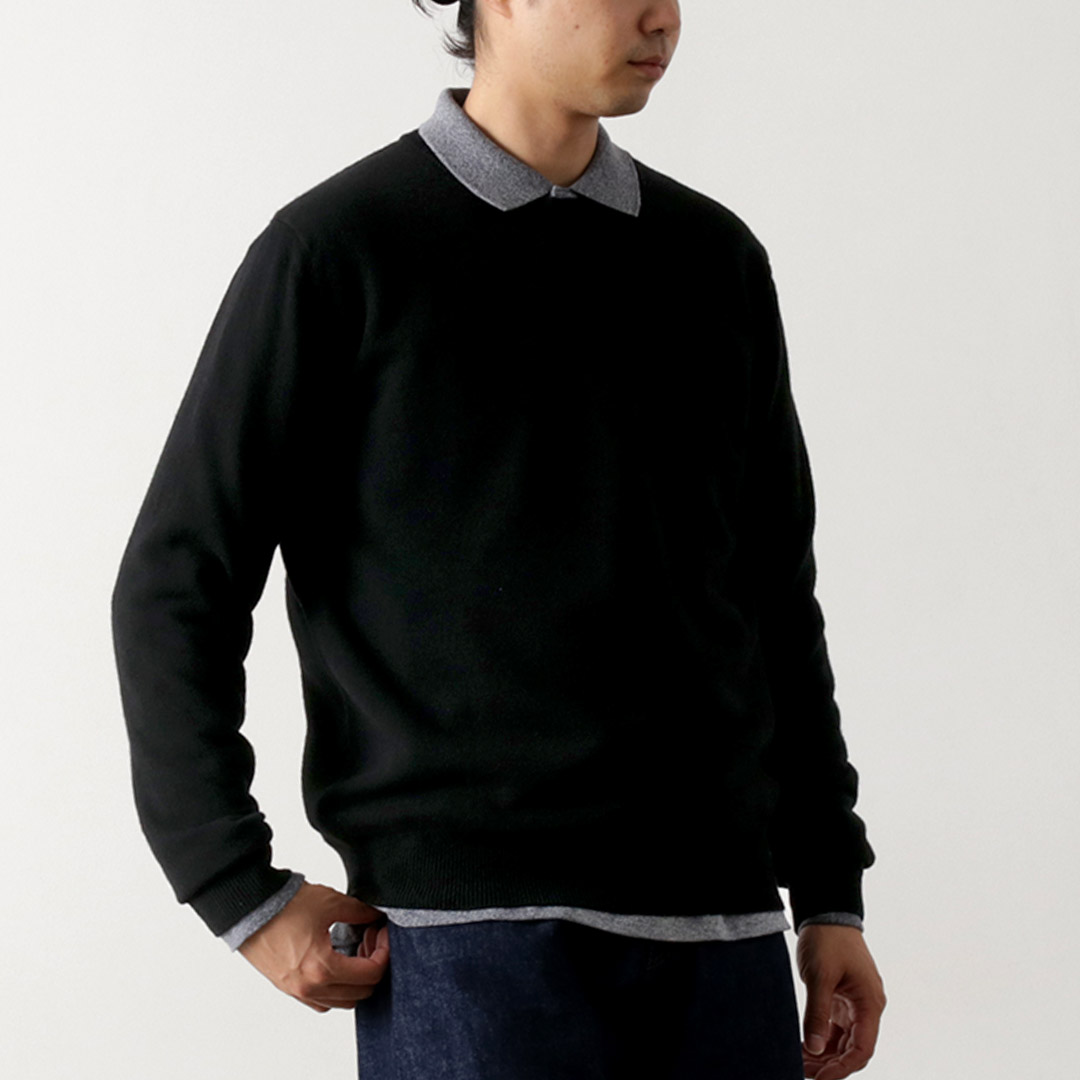 MOONCASTLE（ムーンキャッスル） カシミア クルーネックニット / メンズ 長袖 日本製 12G CASHMERE CREW NECK | MOONCASTLE | 04