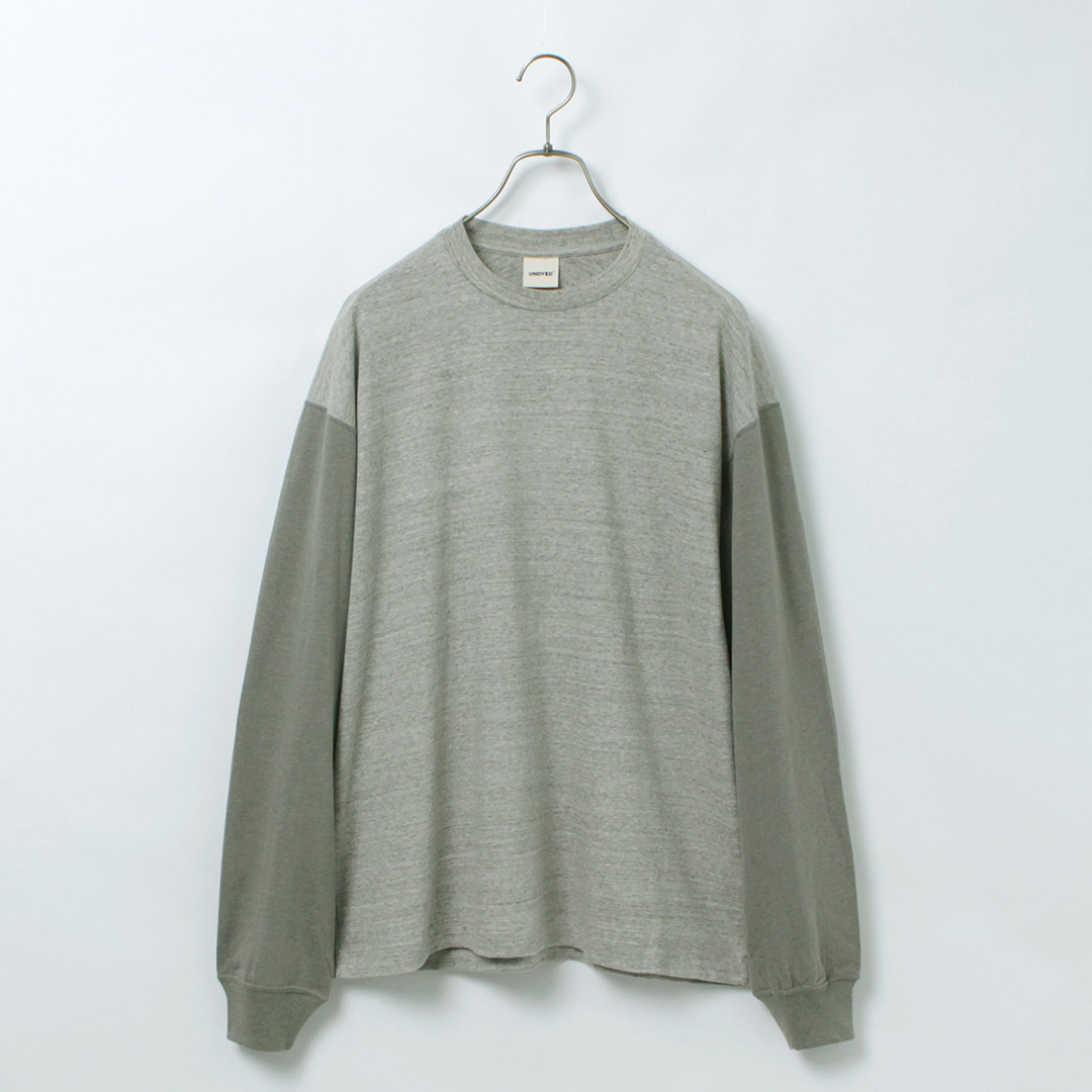 UNDYED（アンダイド） ロングスリーブ コンビTシャツ カラード オーガニックコットン / メンズ レディース UNDYED UNDYED（アンダイド） ロングスリーブ コンビTシャツ