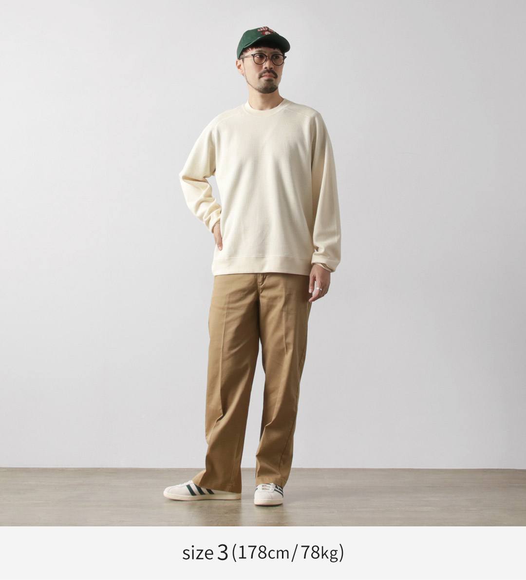 UNDYED（アンダイド） ワッフル スウェット カラード オーガニック
