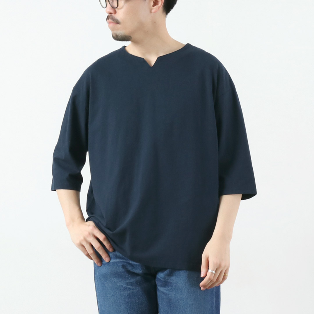 KEMA DESIGNS（ケマデザインズ） ヘンプコットン キーネックTシャツ 日本製 / メンズ カットソー Hemp/Cotton Key-Neck Tee | kema designs | 06