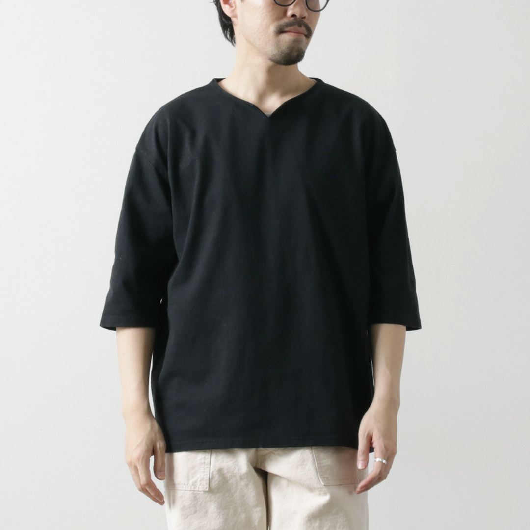 KEMA DESIGNS（ケマデザインズ） ヘンプコットン キーネックTシャツ 日本製 / メンズ カットソー Hemp/Cotton Key-Neck Tee | kema designs | 07