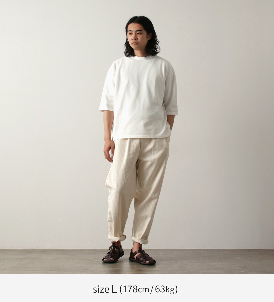 ROCOCO（ロココ） 鹿の子 7分袖Tシャツ / メンズ トップス カットソー