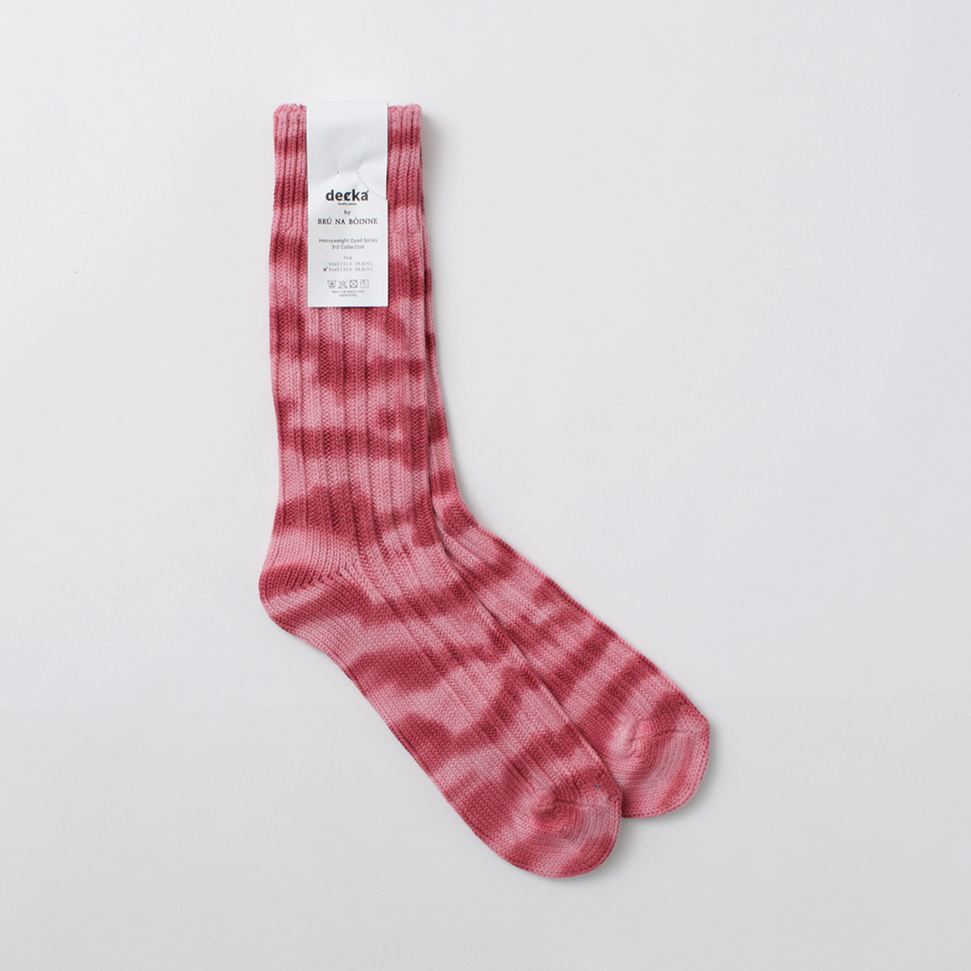 DECKA QUALITY SOCKS（デカ） ヘビーウエイト タイダイソックス / メンズ 靴下 厚手 クルーソックス 日本製 SHOWATABE | decka Quality socks | 03