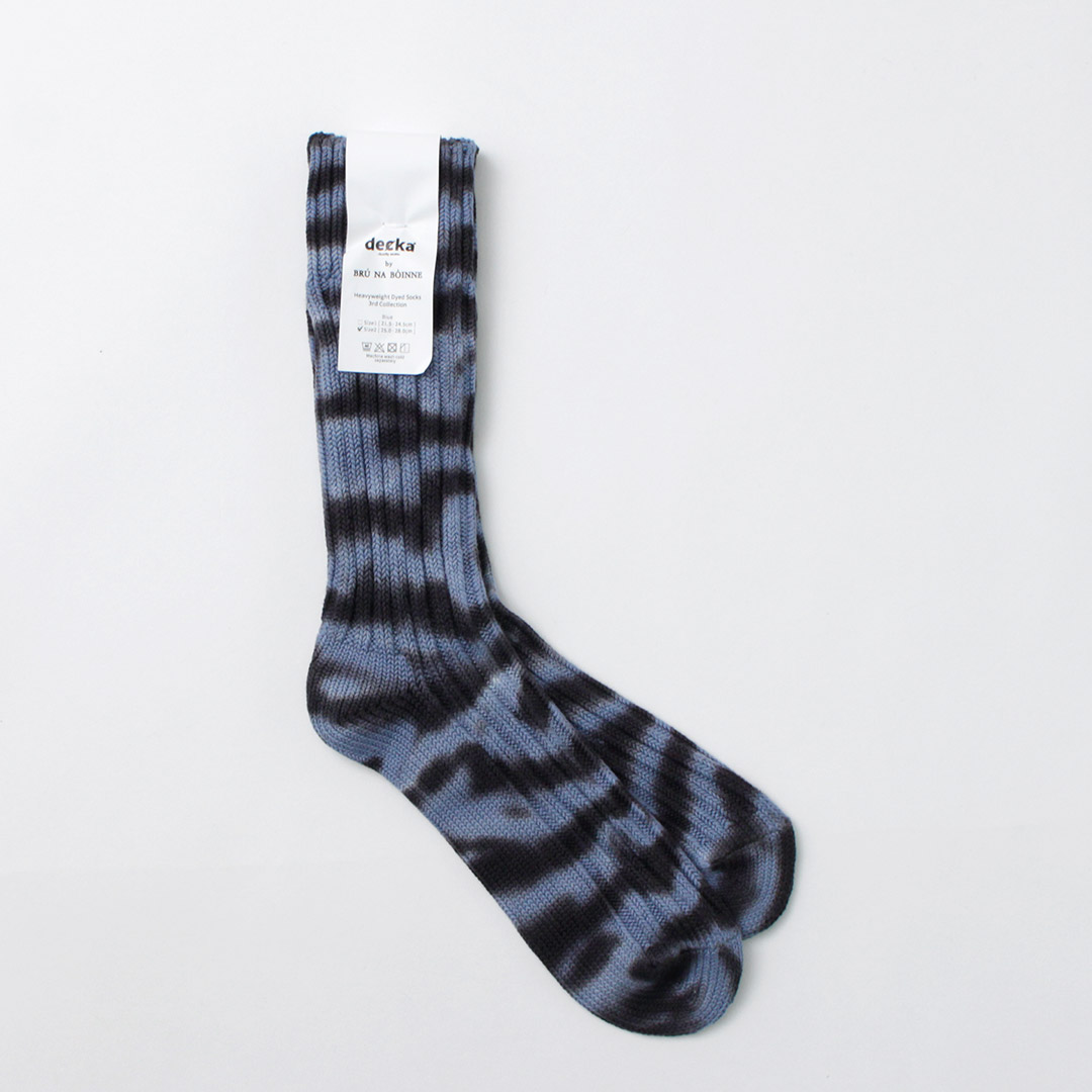 DECKA QUALITY SOCKS（デカ） ヘビーウエイト タイダイソックス / メンズ 靴下 厚手 クルーソックス 日本製 SHOWATABE | decka Quality socks | 04