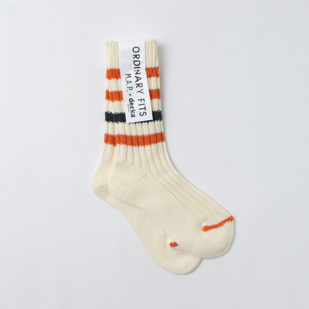 DECKA QUALITY SOCKS（デカ）M.A.P ヘビーウエイト ラインソックス / ユニセックス 靴下 ボーダー 日本製 SHOWATABE | decka Quality socks | 01
