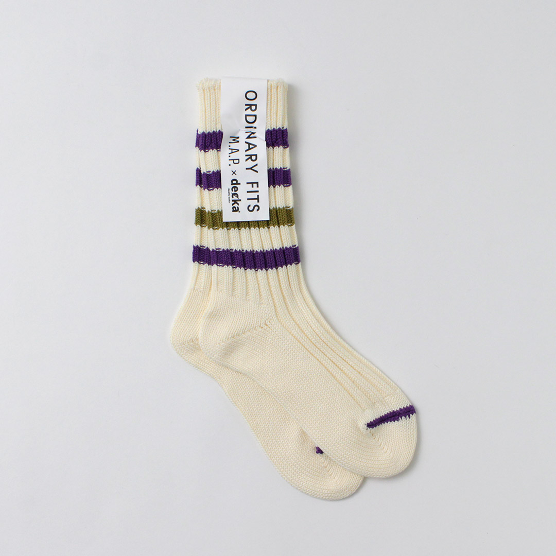 DECKA QUALITY SOCKS（デカ）M.A.P ヘビーウエイト ラインソックス / ユニセックス 靴下 ボーダー 日本製 SHOWATABE | decka Quality socks | 03