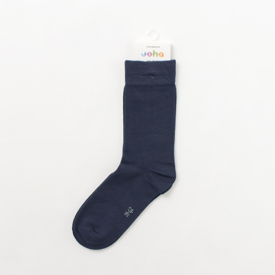 JOHA（ヨハ） バンブーソックス / 抗菌 防臭 メンズ レディース 靴下 ミドル丈 クルーソックス 竹 無地 | joha | 03