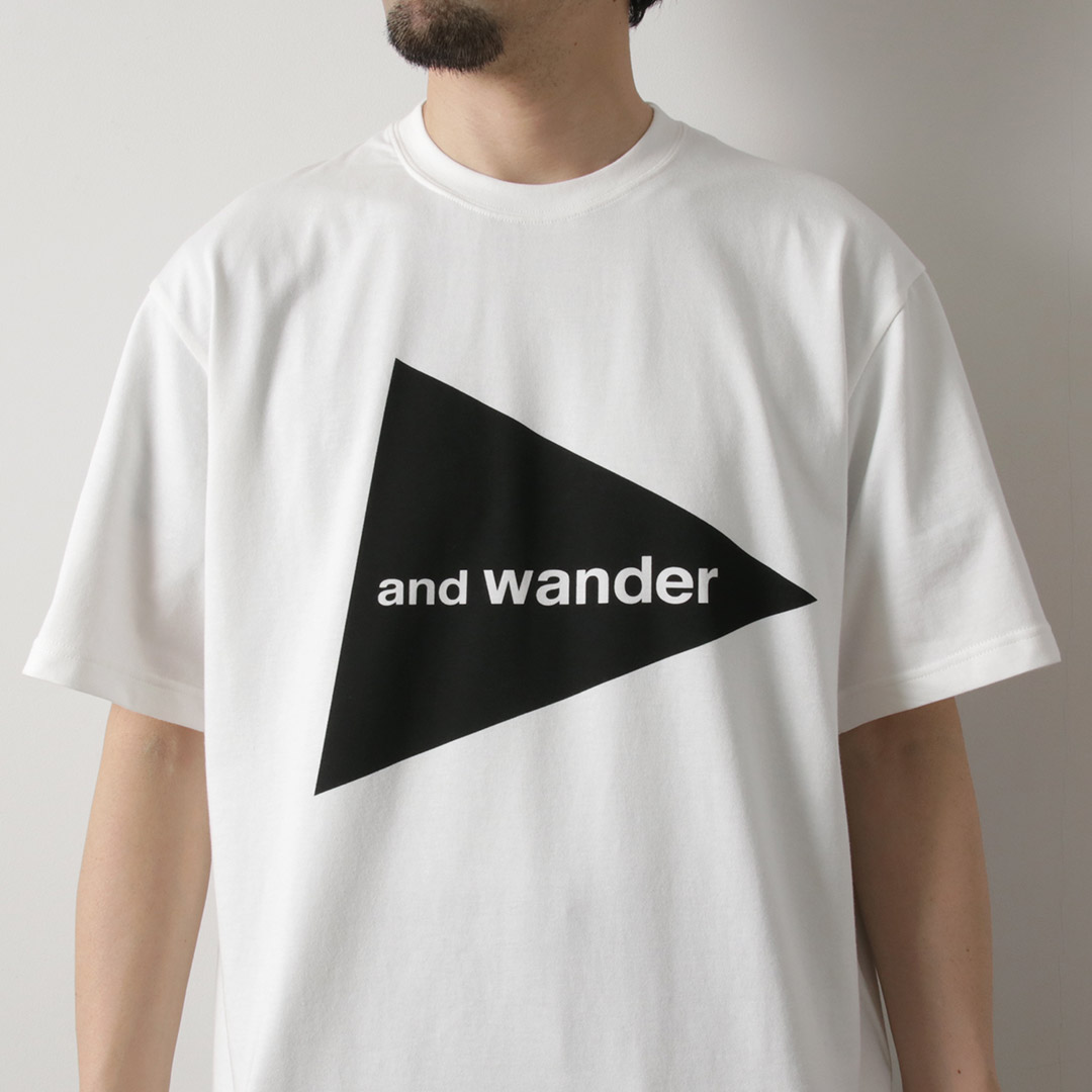 アンドワンダー　And Wander チェック柄長袖シャツ デニム切替Lロゴ アンドワンダー And Wander チェック柄長袖シャツ デニム切替L