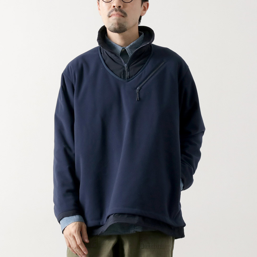 JUGEM（ジュゲム） ナイロンフリースコンビ アノラック / メンズ POLARTEC 保温 軽量 アウトドア NYLON FLEECE COMBI ANORAK | JUGEM | 02