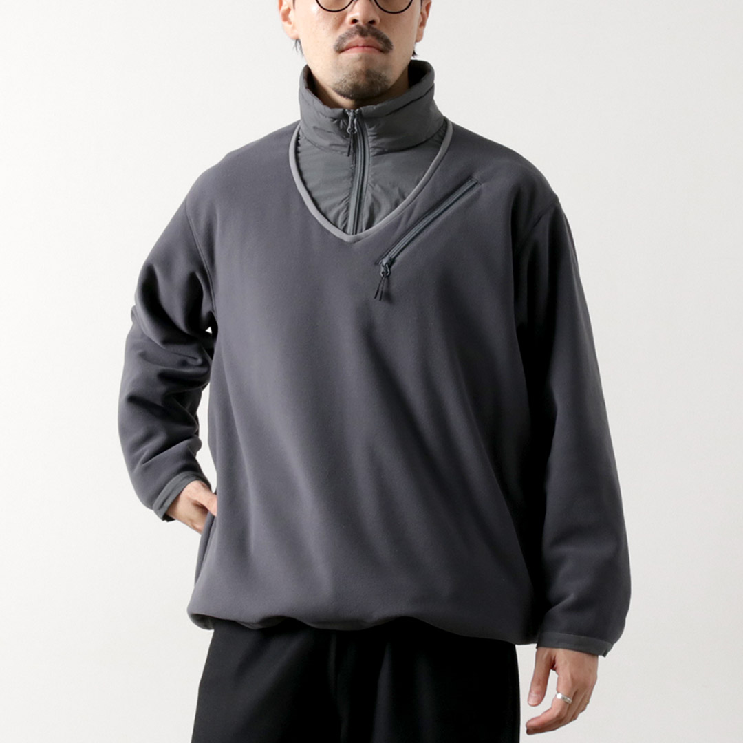 JUGEM（ジュゲム） ナイロンフリースコンビ アノラック / メンズ POLARTEC 保温 軽量 アウトドア NYLON FLEECE COMBI ANORAK | JUGEM | 03