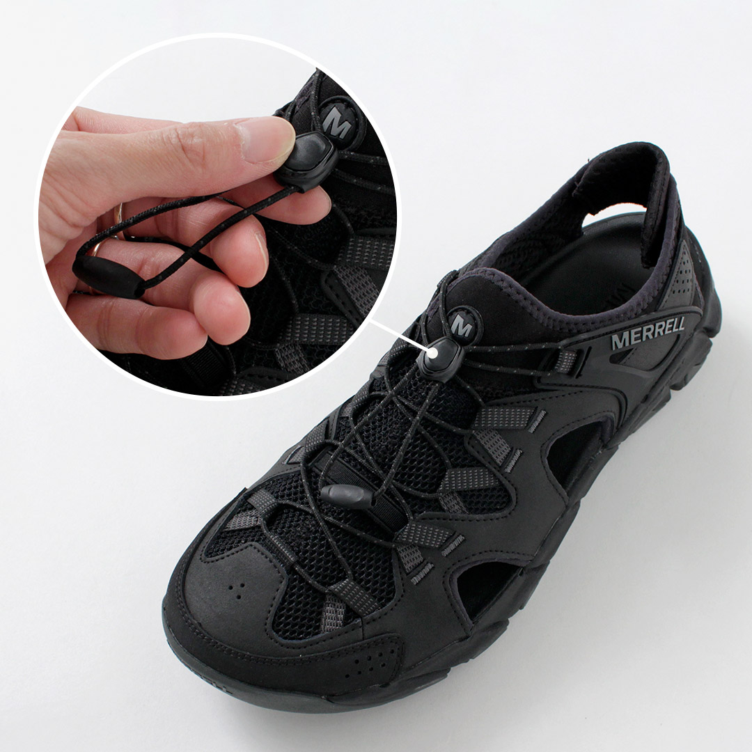 MERRELL メッシュデザイン サンダル ブラック MERRELL メレル 撥水 レザー メッシュ アッパー スニーカー