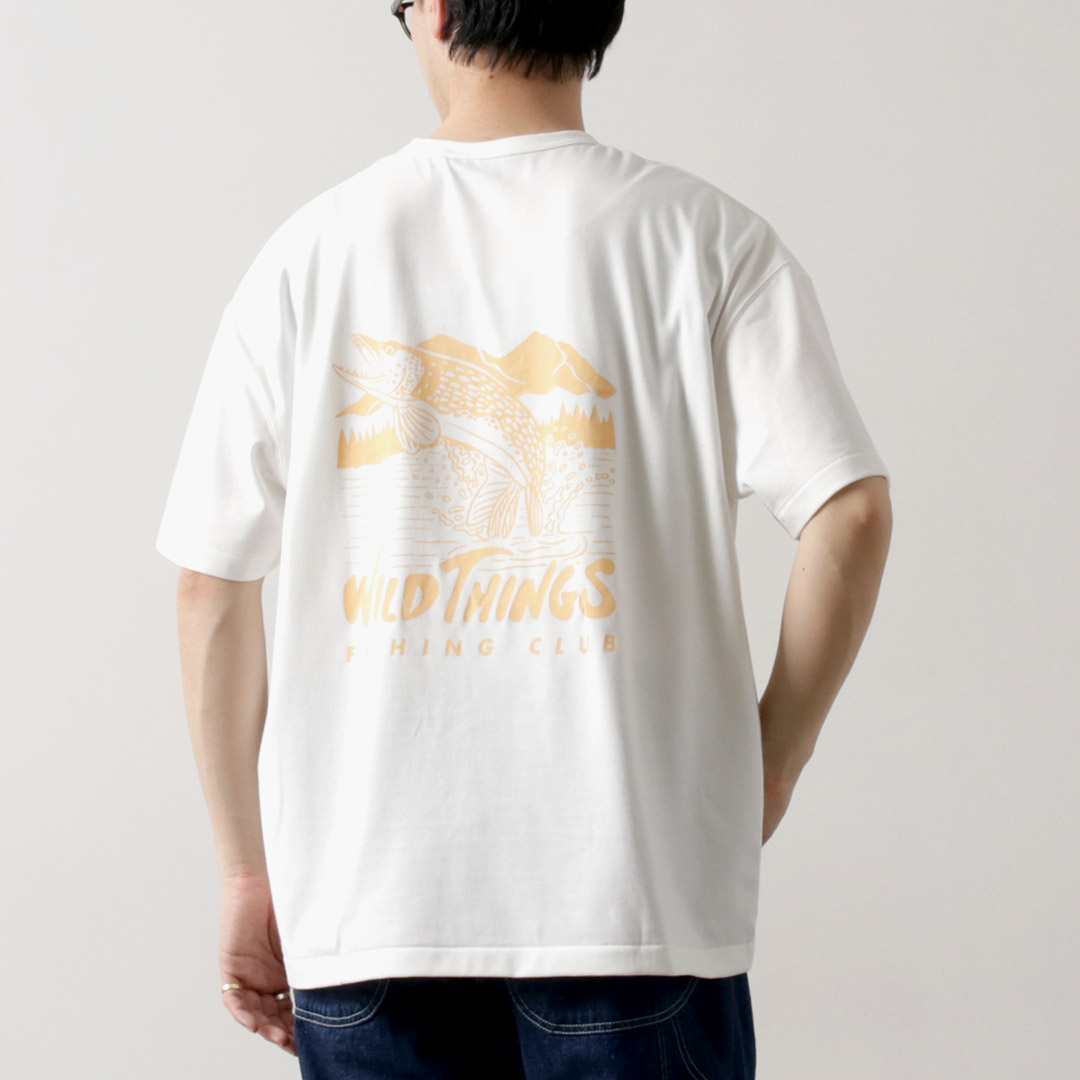 WILDTHINGS（ワイルドシングス） パイク フィッシング Tシャツ / バックプリント メンズ 半袖 綿 クルーネック | WILD THINGS | 01