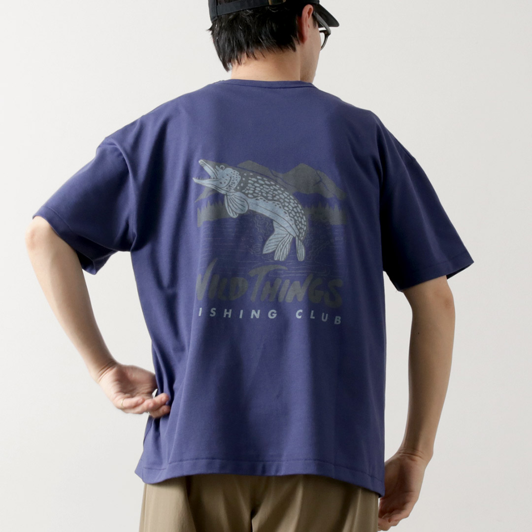 WILDTHINGS（ワイルドシングス） パイク フィッシング Tシャツ / バックプリント メンズ 半袖 綿 クルーネック | WILD THINGS | 03