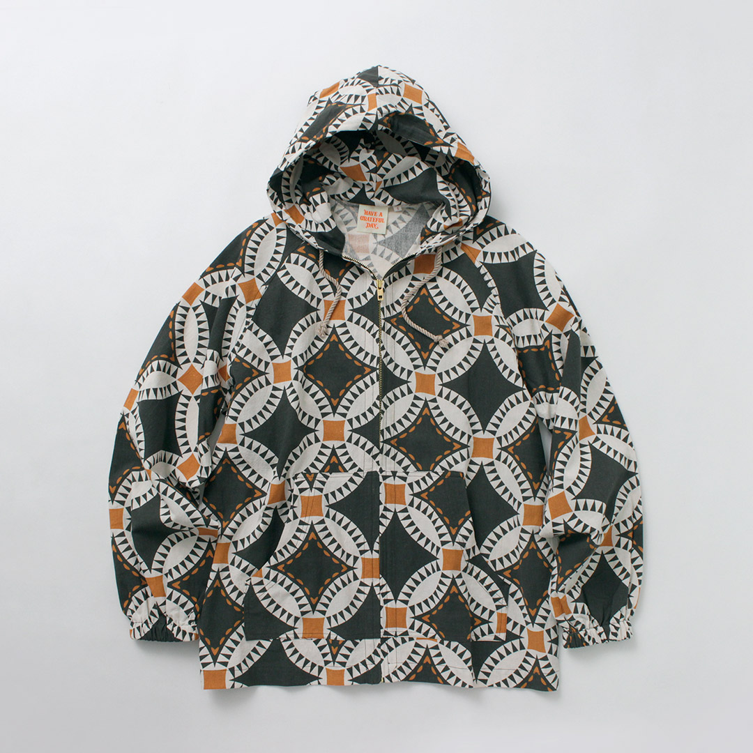 HAVE A GRATEFUL DAY（ハブアグレイトフルデイ） ビーチ フーディー ヴィンテージ キルトプリント / メンズ レディース | HAVE A GOOD DAY | 02