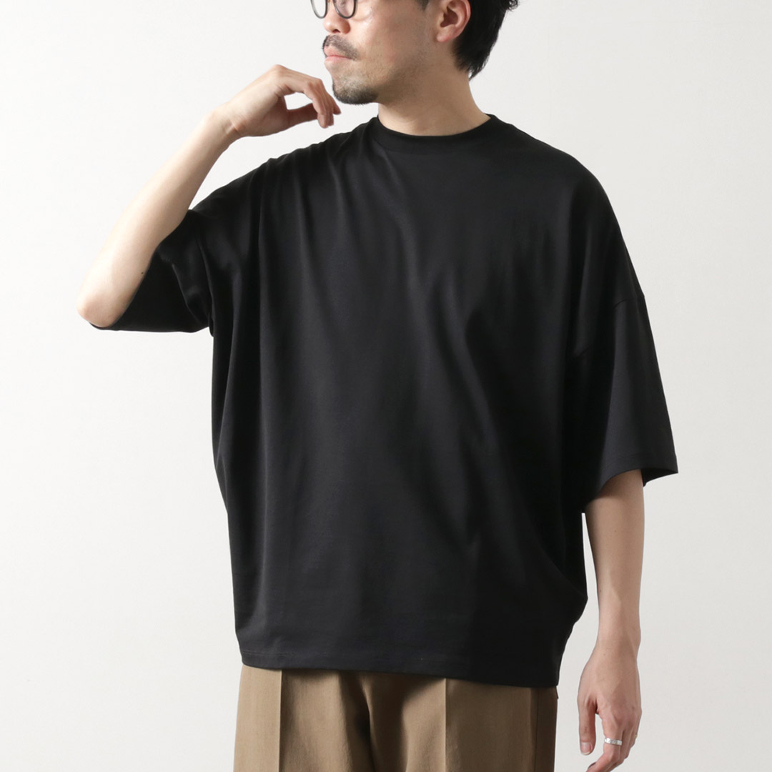 HANDVAERK（ハンドバーク） ショートスリーブ テーパード ビッグTシャツ / メンズ 半袖 コットン 綿 無地 ワイド | handvaerk | 03