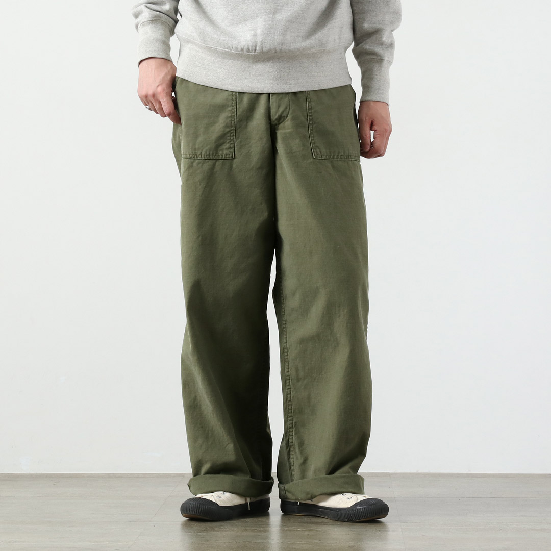 Blue refabric（ブルーリファブリック） ワイドベイカーパンツ 硫化染めバックサテン 日本製 / メンズ ベーカーパンツ | JAPAN BLUE JEANS | 02