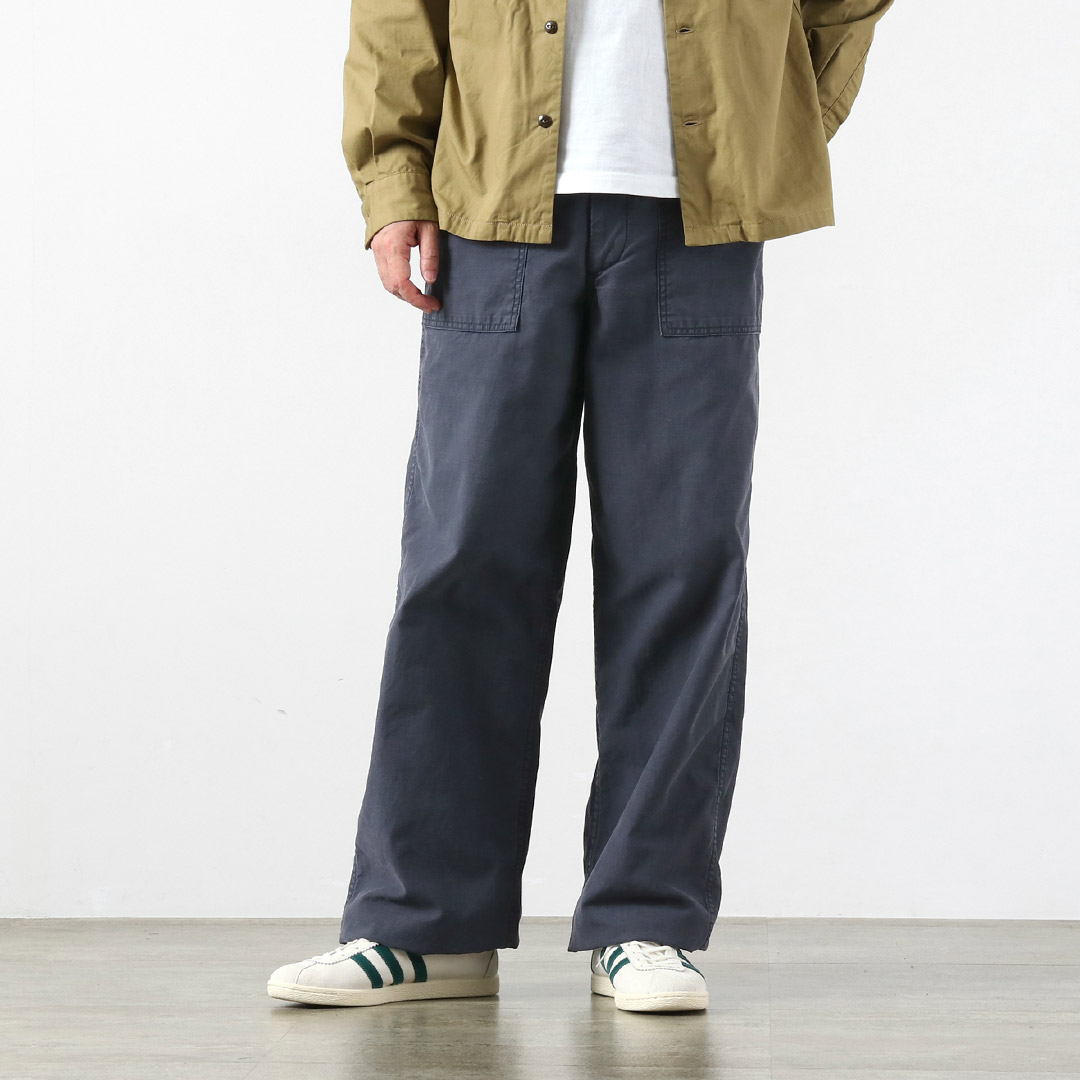 Blue refabric（ブルーリファブリック） ワイドベイカーパンツ 硫化染めバックサテン 日本製 / メンズ ベーカーパンツ | JAPAN BLUE JEANS | 03