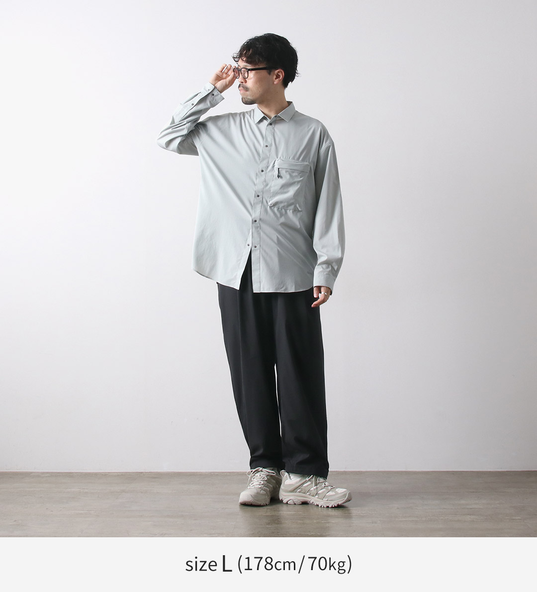 【美品】NANGA ナンガ エクスカーション　Lサイズ　ブラウス【ウィメンズ】 美品】NANGA ナンガ エクスカーション Lサイズ ブラウス