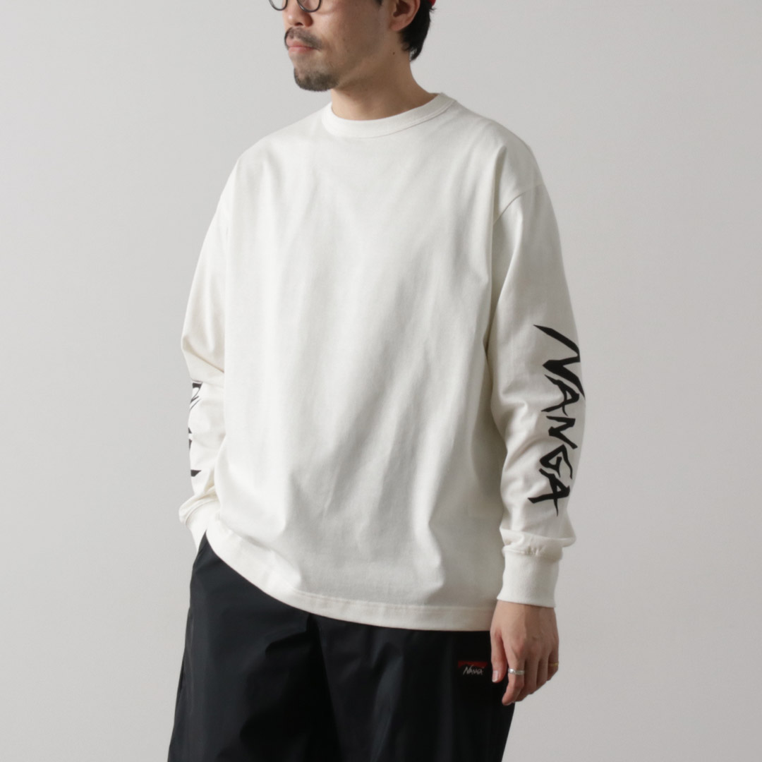 NANGA（ナンガ） エコハイブリッド スリーブロゴ ロングスリーブTシャツ / メンズ 長袖 ロンT アウトドア | NANGA | 01