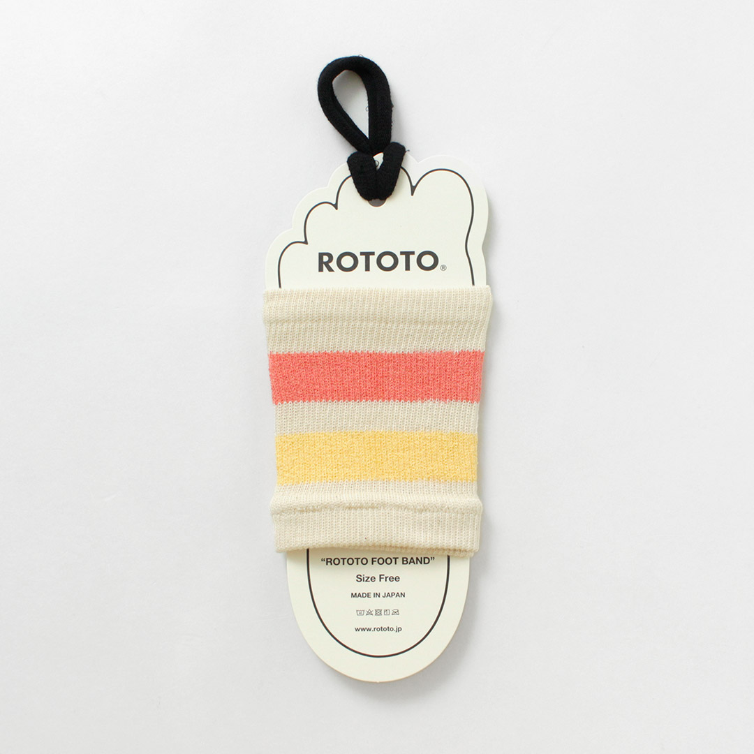 ROTOTO（ロトト） フットバンド レトロストライプ / サンダルソックス 靴下 夏 メンズ レディース 日本製 | ROTOTO | 01