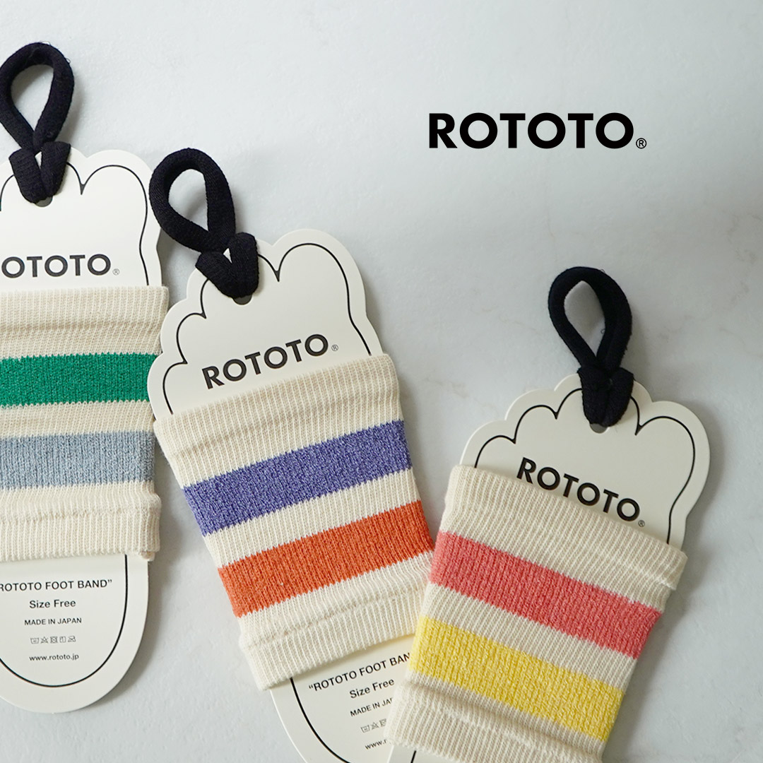 ROTOTOロトト ソックス6足セット　25〜27cm 新品 ROTOTO（ロトト） フットバンド レトロストライプ / サンダルソックス