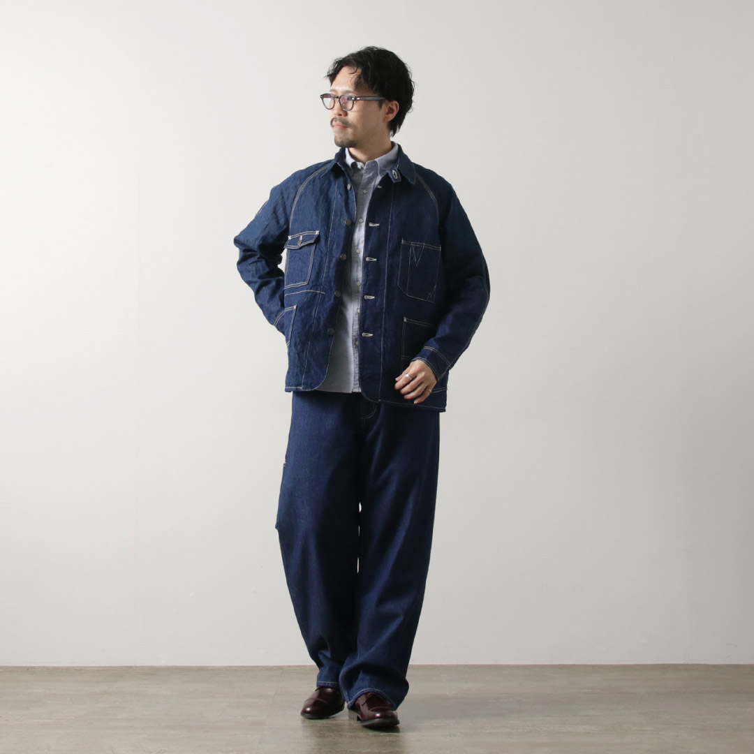 SEUVAS SEUVAS（ソウバス） リネン デニム カバーオール