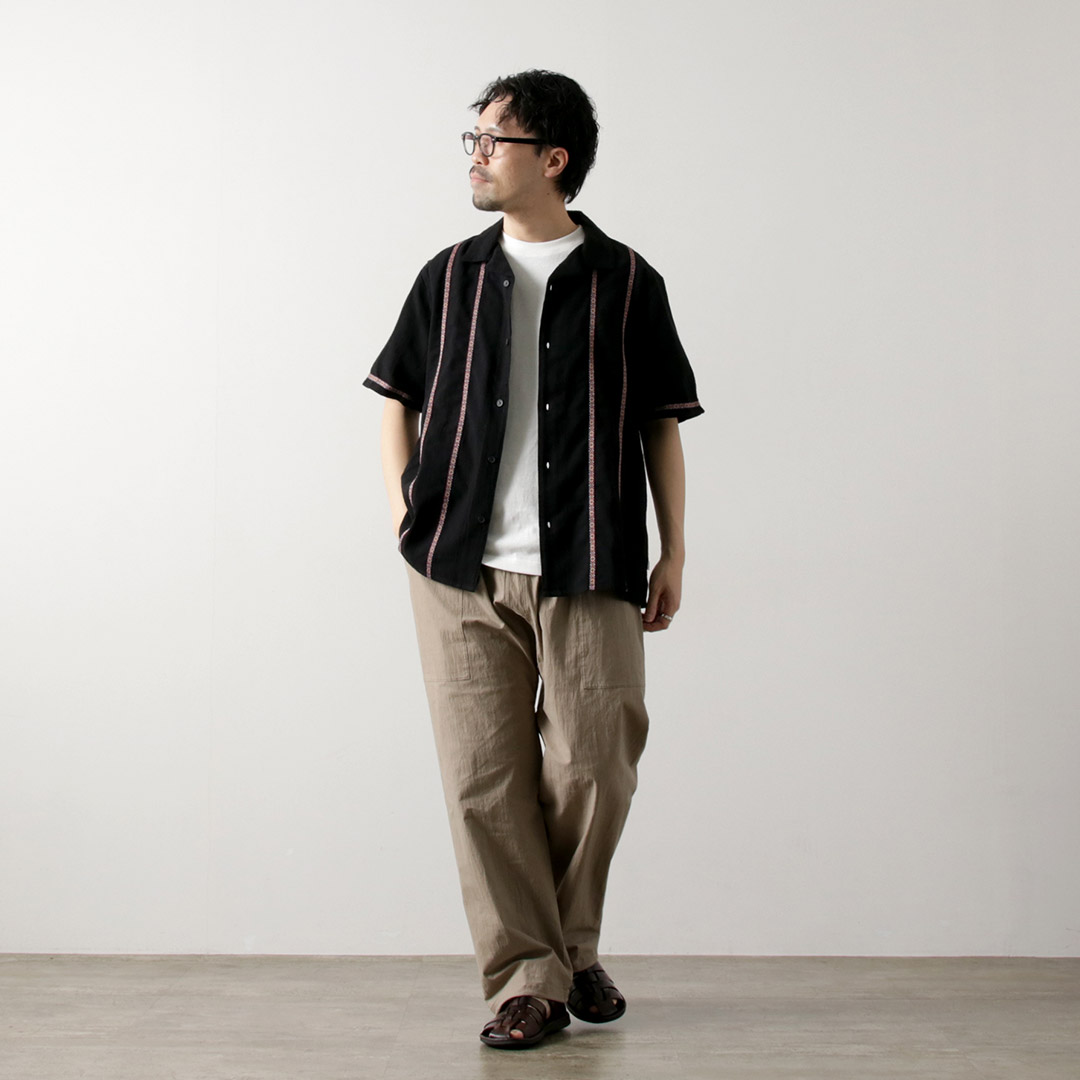 USED古着(ユーズドフルギ) WAX LONDON 開襟 オンブレシャツ WAX LONDON（ワックスロンドン） ディドコット ショートスリーブシャツ
