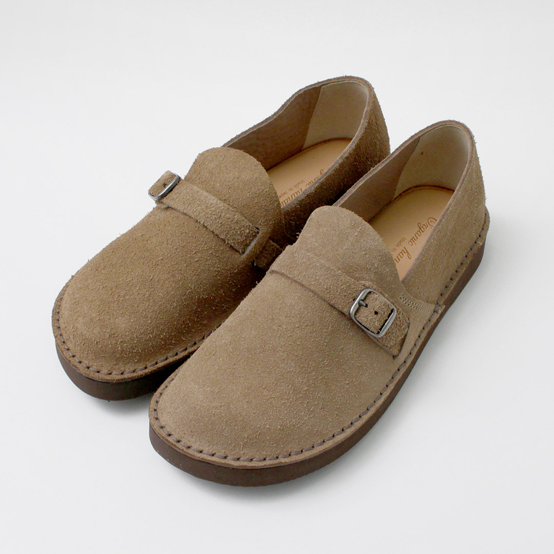 ブランド古着Organic Handloom スリッポン　ナチュラル　レザー rococo_20810