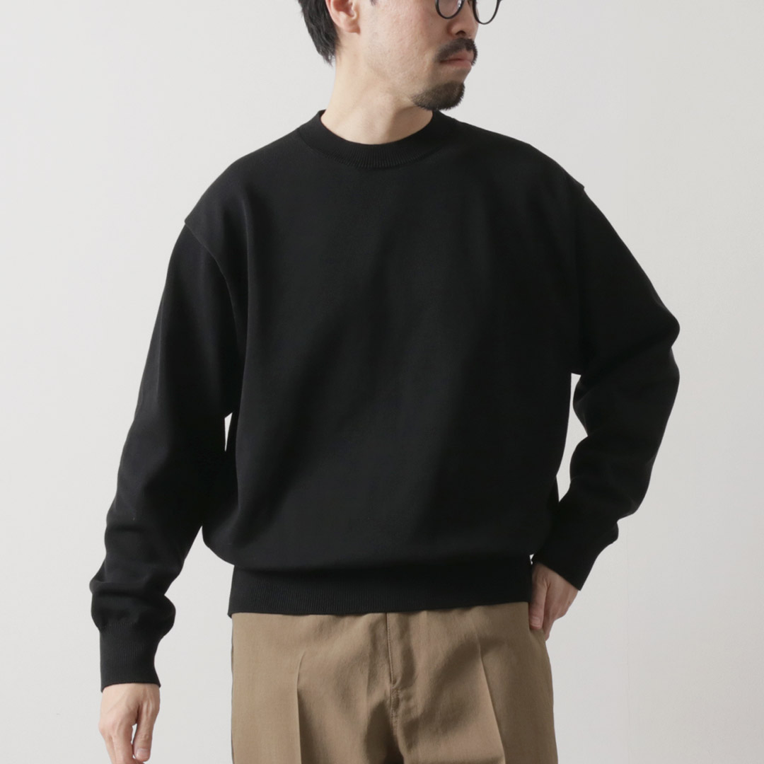 YONETOMI NEW BASIC（ヨネトミニューベーシック） リジッド シーアイランドコットン ニット プルオーバー 日本製 / メンズ | Yonetomi NEW BASIC | 03