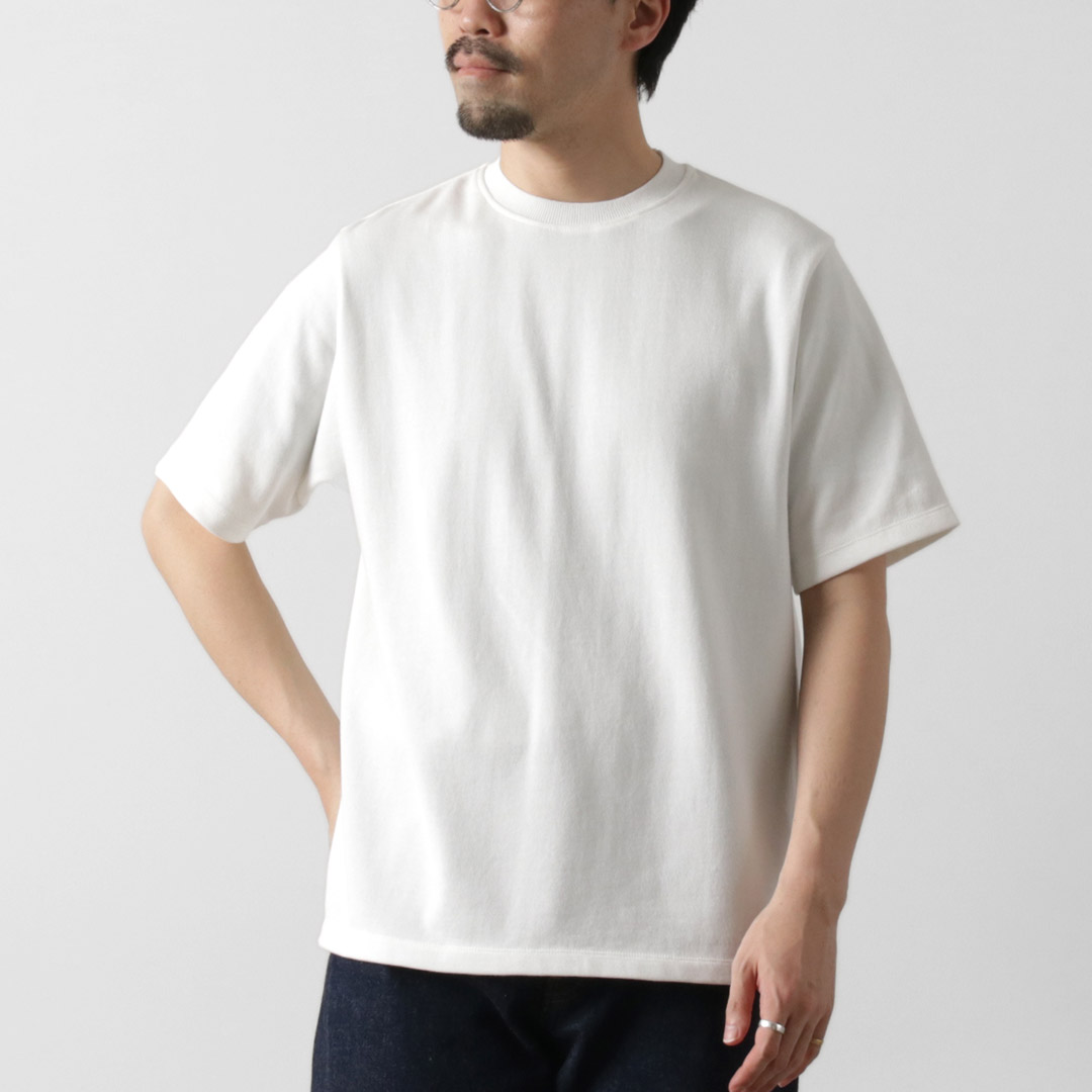 YONETOMI NEW BASIC（ヨネトミニューベーシック） リジッド シーアイランドコットン 横丸胴 ニットTシャツ / メンズ 半袖の画像