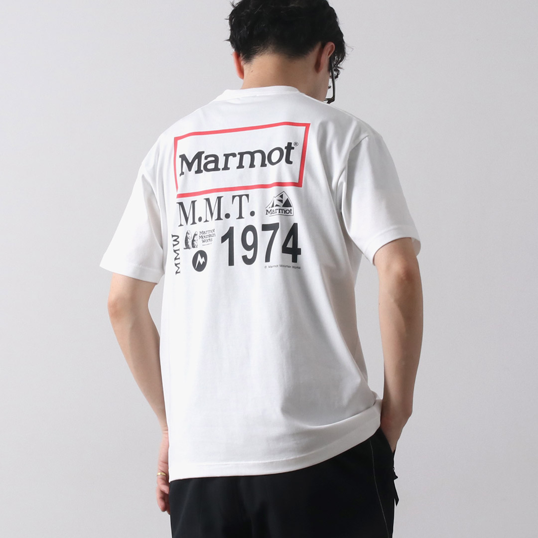 MARMOT（マーモット） MMW アーカイブ ロゴTシャツ / メンズ 半袖 プリント コットン ポリエステル UVカット 吸水速乾 | Marmot | 01