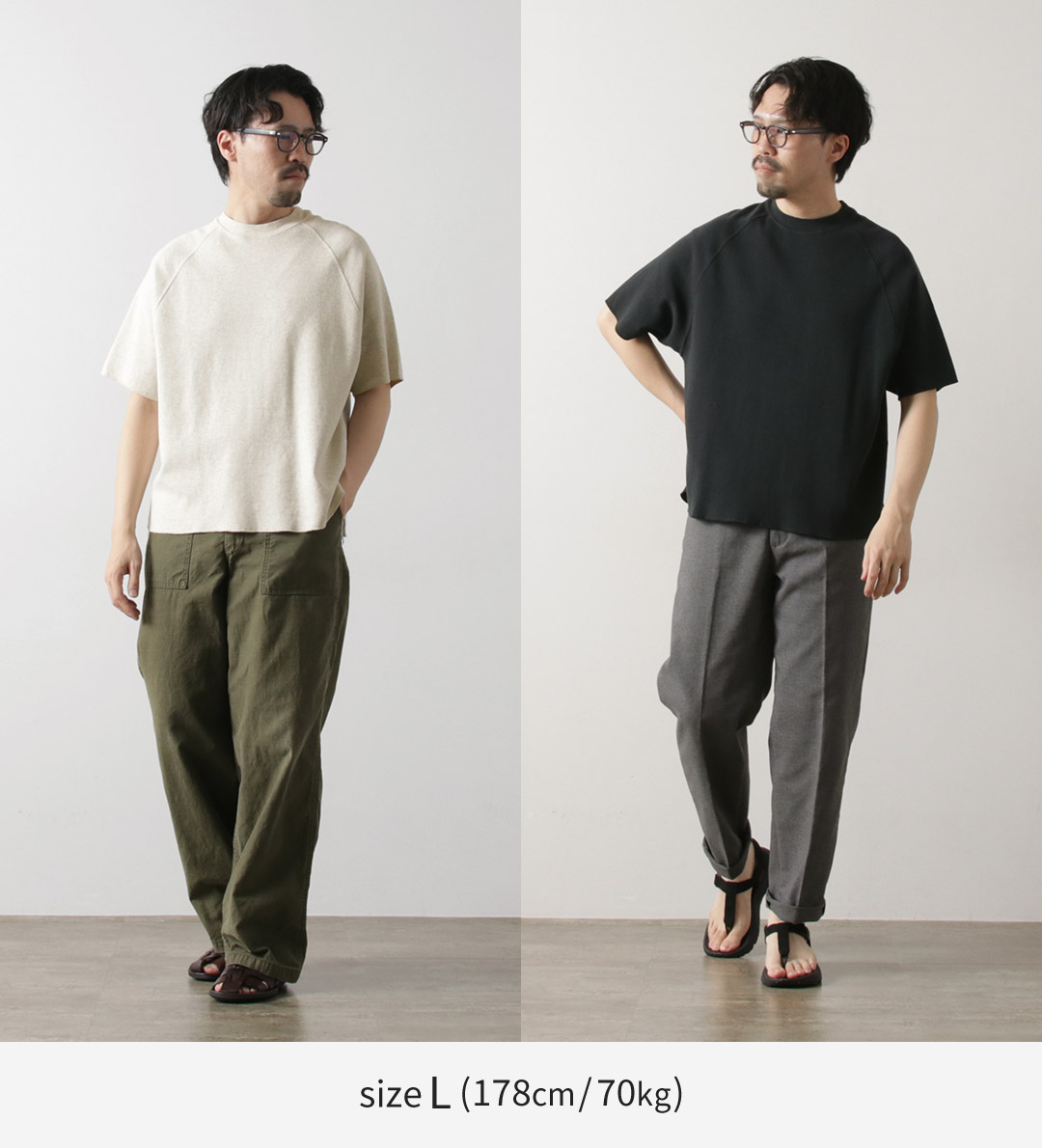 REMI RELIEF（レミ レリーフ） Wタック ラグランTシャツ / メンズ 半袖