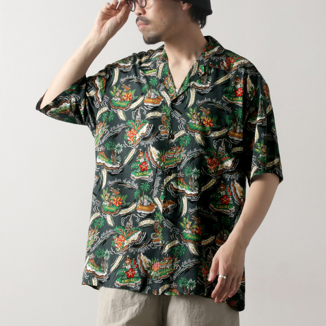 TWO PALMS（トゥーパームス） ハワイアンシャツ レーヨン フレンドリーアイル / メンズ アロハシャツ 開襟 | TWO PALMS | 02