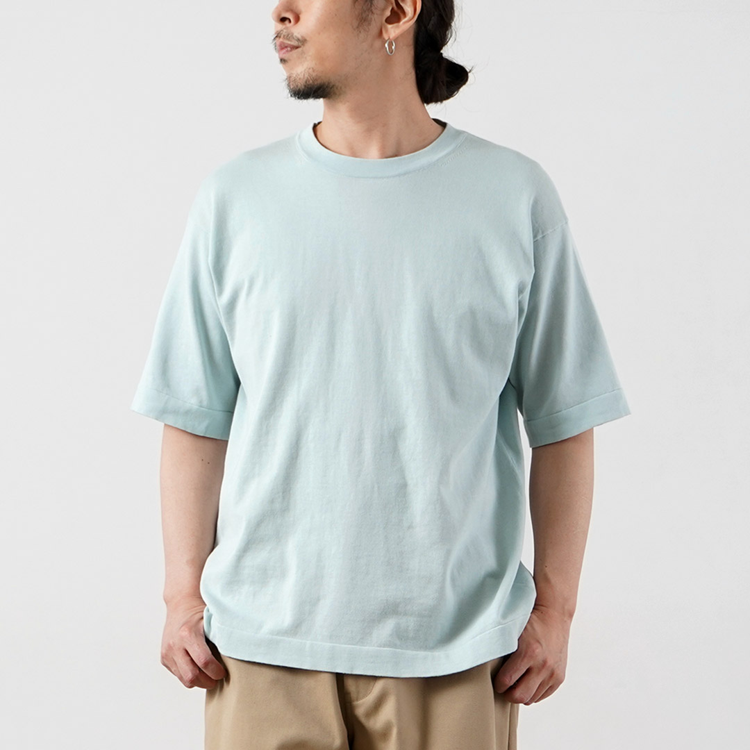 RYE TENDER（ライテンダー） センターティー ソリッド ニットTシャツ / メンズ サマーニット コットン 半袖 無地 | RYE TENDER | 04