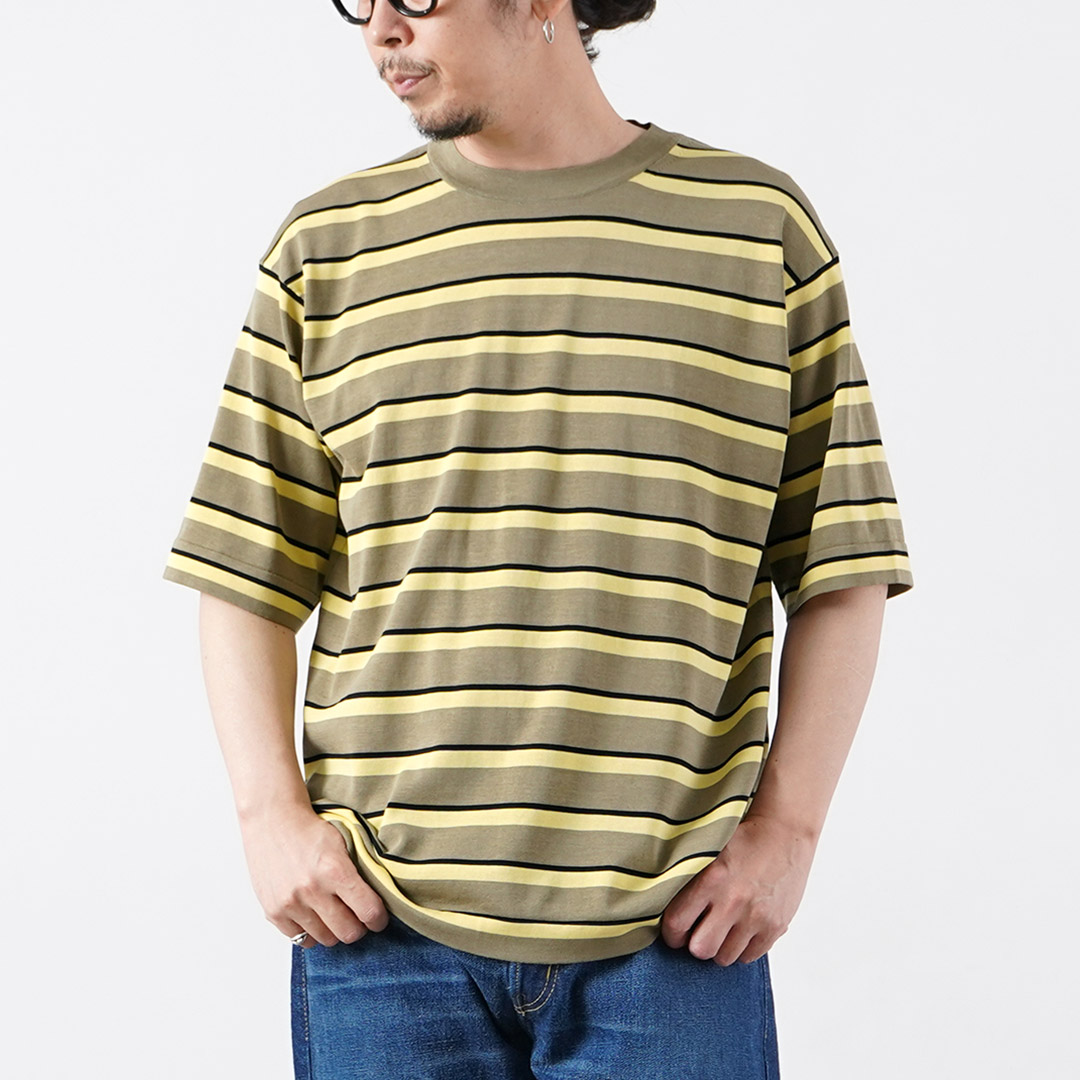 RYE TENDER（ライテンダー） センターティー ストライプ Tシャツ / メンズ 半袖 | RYE TENDER | 01