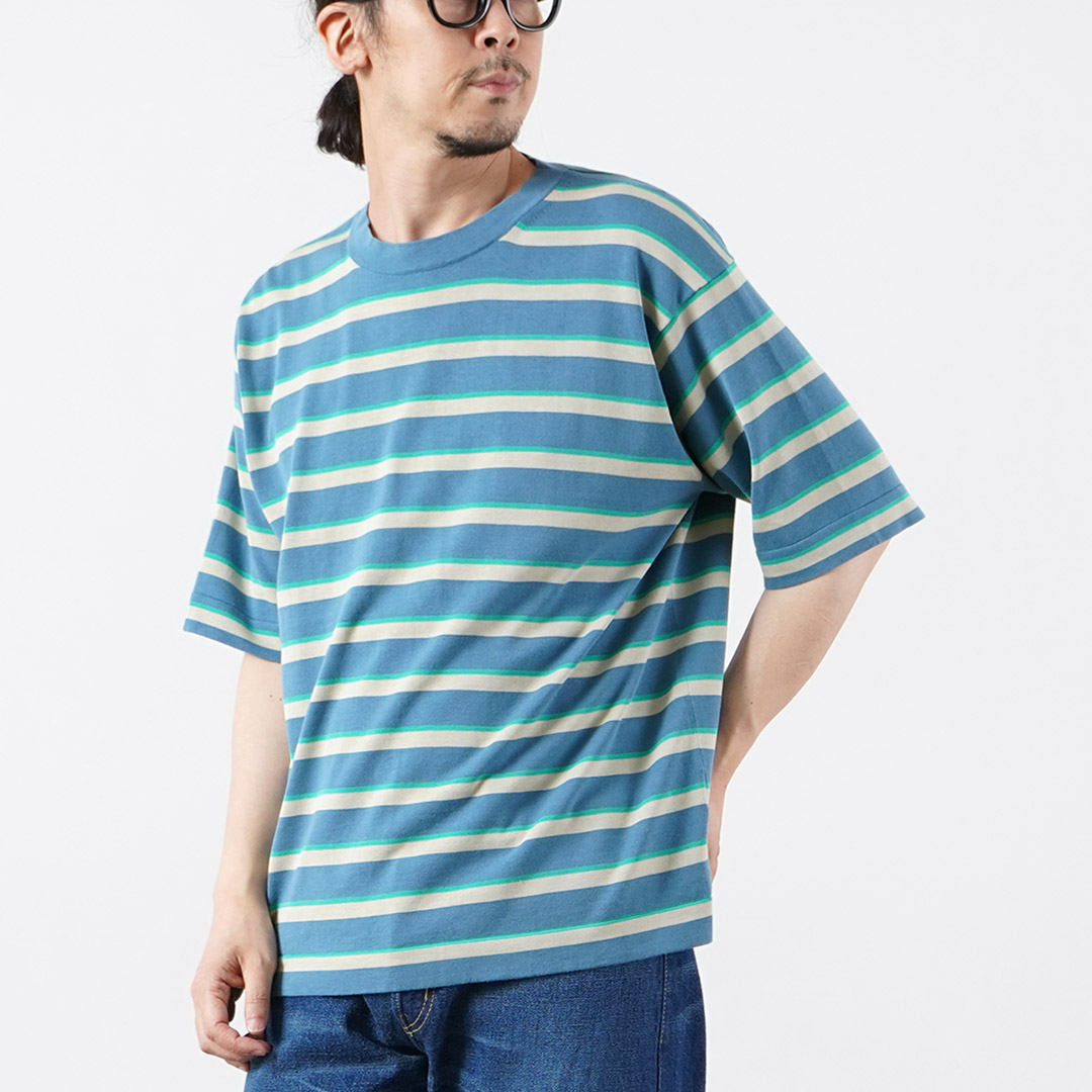RYE TENDER（ライテンダー） センターティー ストライプ Tシャツ / メンズ 半袖 | RYE TENDER | 02
