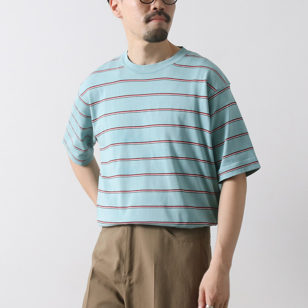 RYE TENDER（ライテンダー） センターティー ストライプ / メンズ 半袖 ニット コットン CENTRE TEE - STRIPE | RYE TENDER | 03
