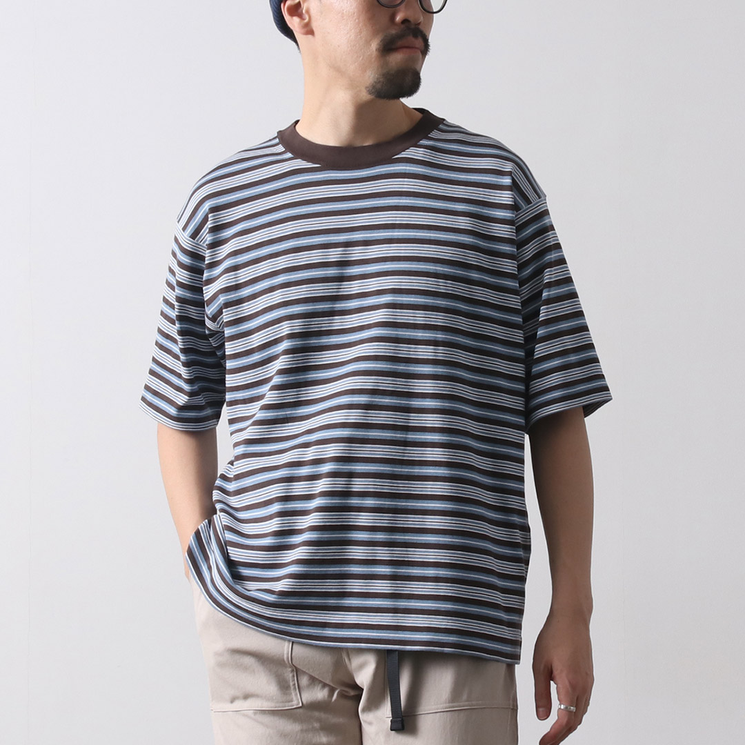RYE TENDER（ライテンダー） センターティー ストライプ / メンズ 半袖 ニット コットン CENTRE TEE - STRIPE | RYE TENDER | 04
