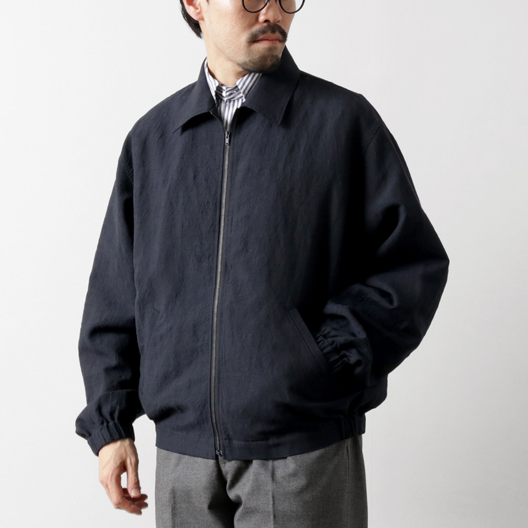 FUJITO（フジト） リネン/ウール トロピカル ジップブルゾン / メンズ 日本製 アウター Zip Up Blouson | FUJITO | 02