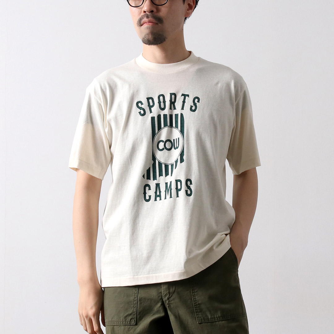 UNDYED（アンダイド） 無染色オーガニックコットン プリントTシャツ SPORTS CAMPS / メンズ 半袖 綿 日本製 | UNDYED | 01