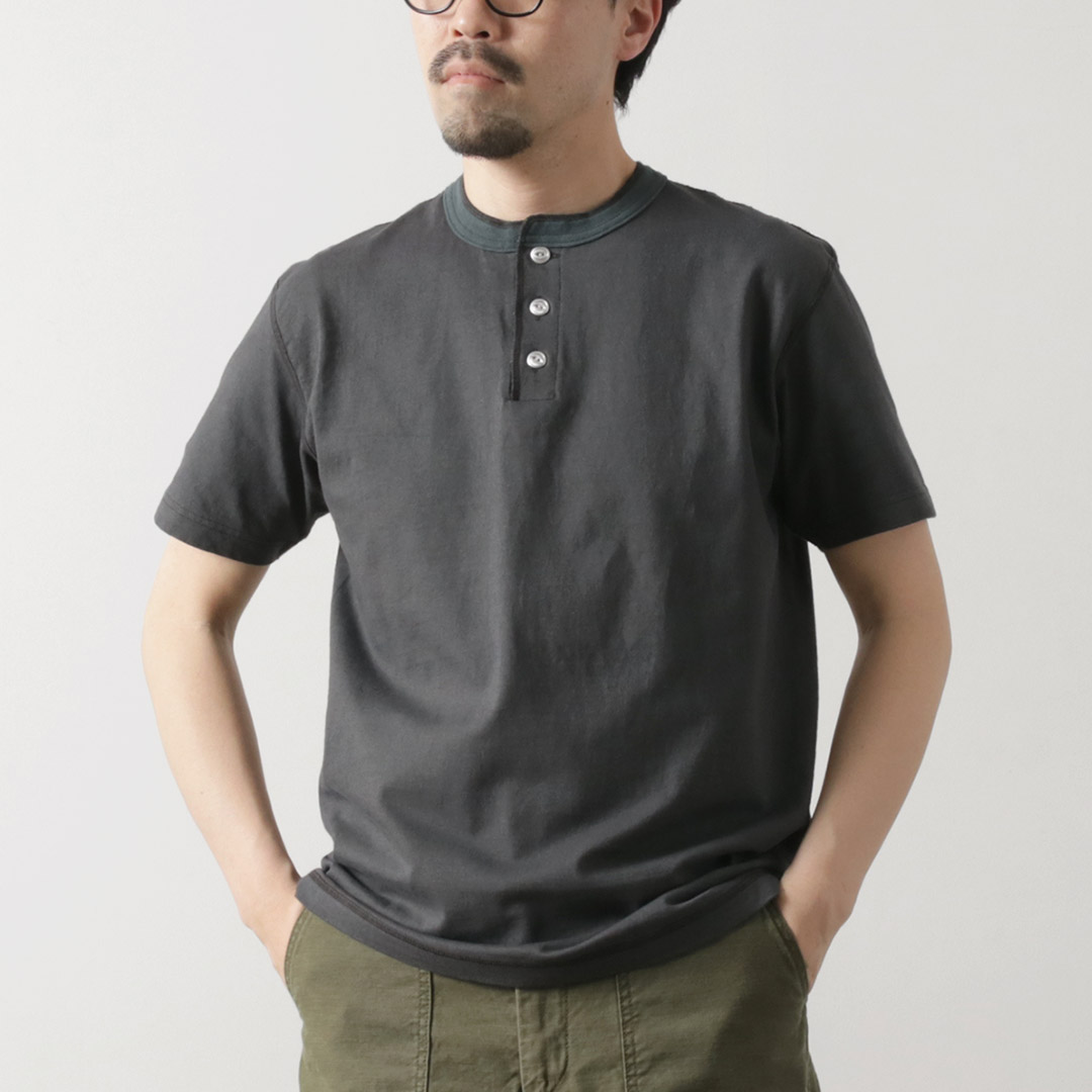 BARNS（バーンズ） 小寸編み ヘンリーネック 半袖 Tシャツ SP ボタンワークス / メンズ コットン | BARNS OUTFITTERS | 03