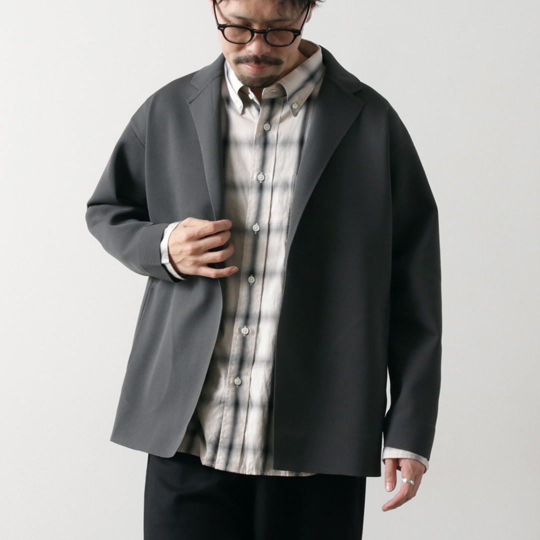 ROCOCO（ロココ） ミラノリブ ニットジャケット by リナシェンテ / テーラード シングル 1つボタン ストレッチ | ROCOCO | 02