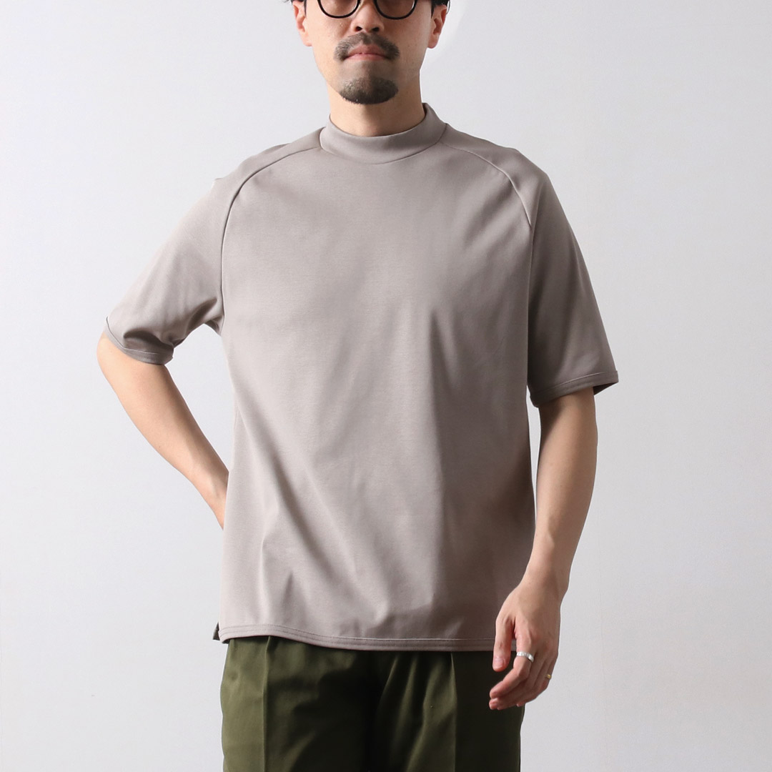 RE MADE IN TOKYO JAPAN（アールイー） パーフェクトインナー モックネック ハーフスリーブTシャツ / メンズ 半袖 綿100 日本製 | Re made in tokyo japan | 02