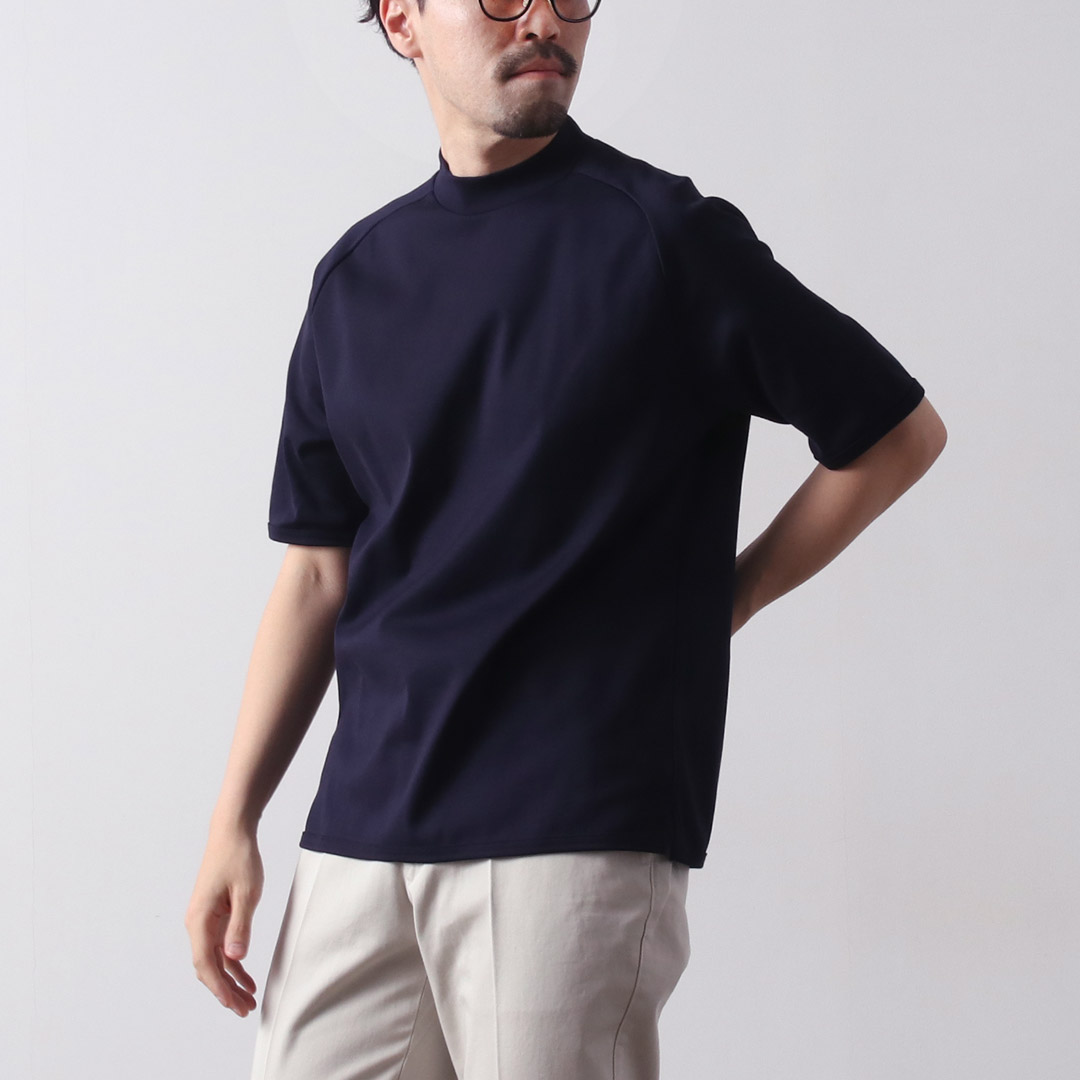 RE MADE IN TOKYO JAPAN（アールイー） パーフェクトインナー モックネック ハーフスリーブTシャツ / メンズ 半袖 綿100 日本製 | Re made in tokyo japan | 03