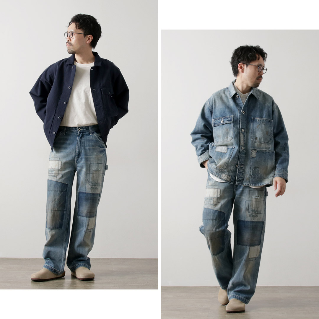 UNIVERSAL OVERALL / オールインワン/52/デニム/IDG/ヘリンボーン UNIVERSAL OVERALL（ユニバーサルオーバーオール） 12.75オンス