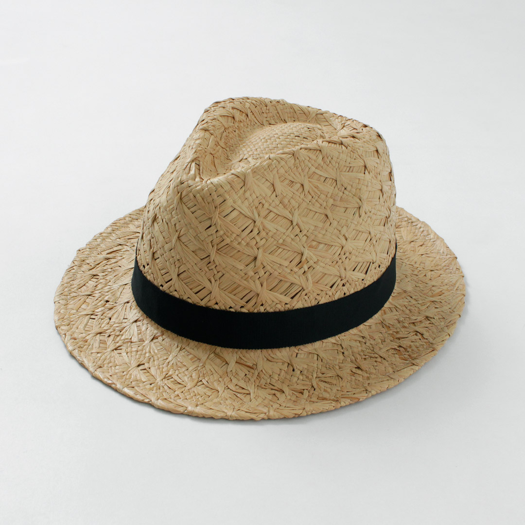 HIGHER（ハイアー） パターンウィービング ラフィア フェドラハット / メンズ 麦わら帽子 ストローハット 日本製 | HIGHER（ファッション） | 02