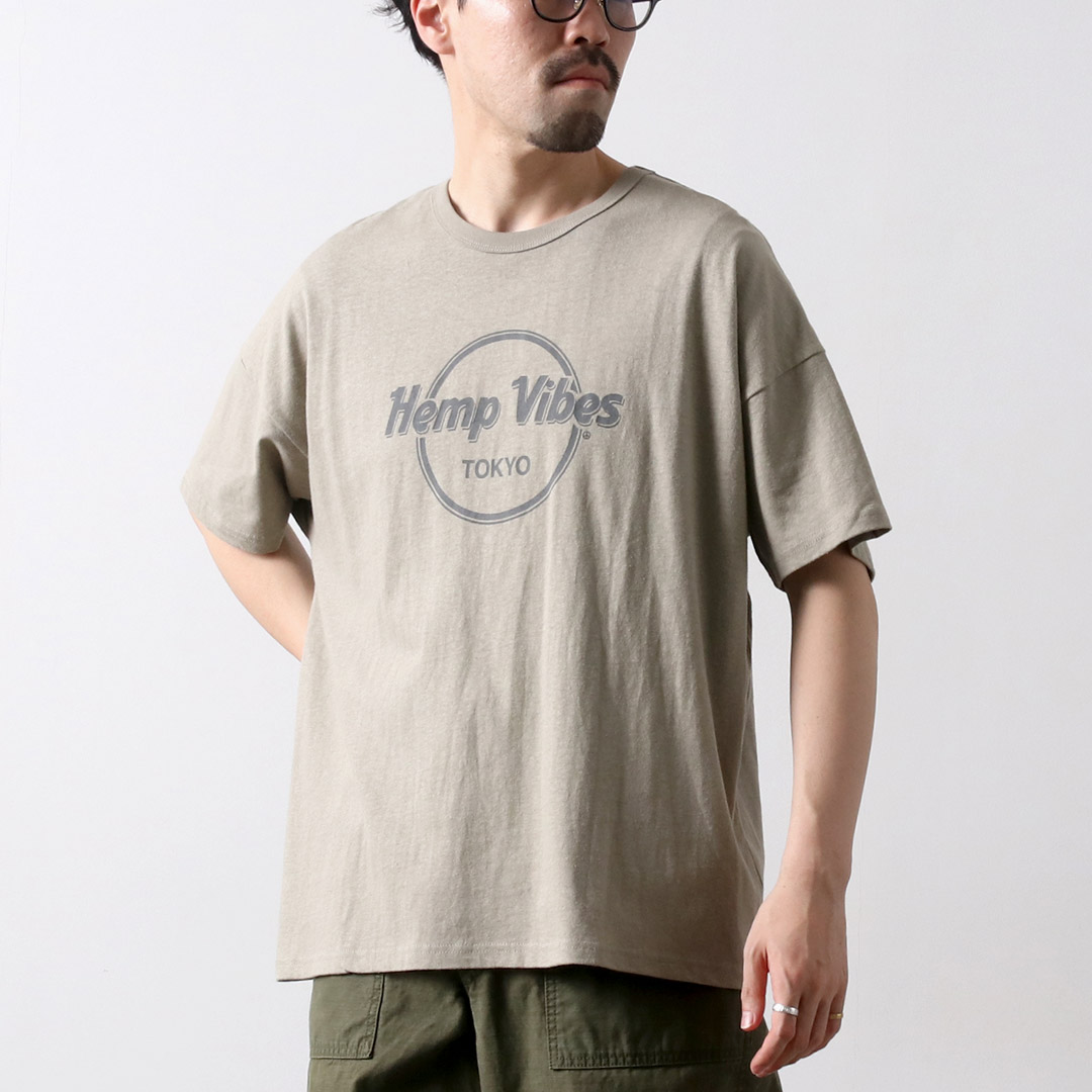 GOHEMP（ゴーヘンプ） 別注 ベーシック ワイドTシャツ ヘンプバイブスプリント / ヘンプ オーガニックコットン トップス 半袖 | GOHEMP | 02