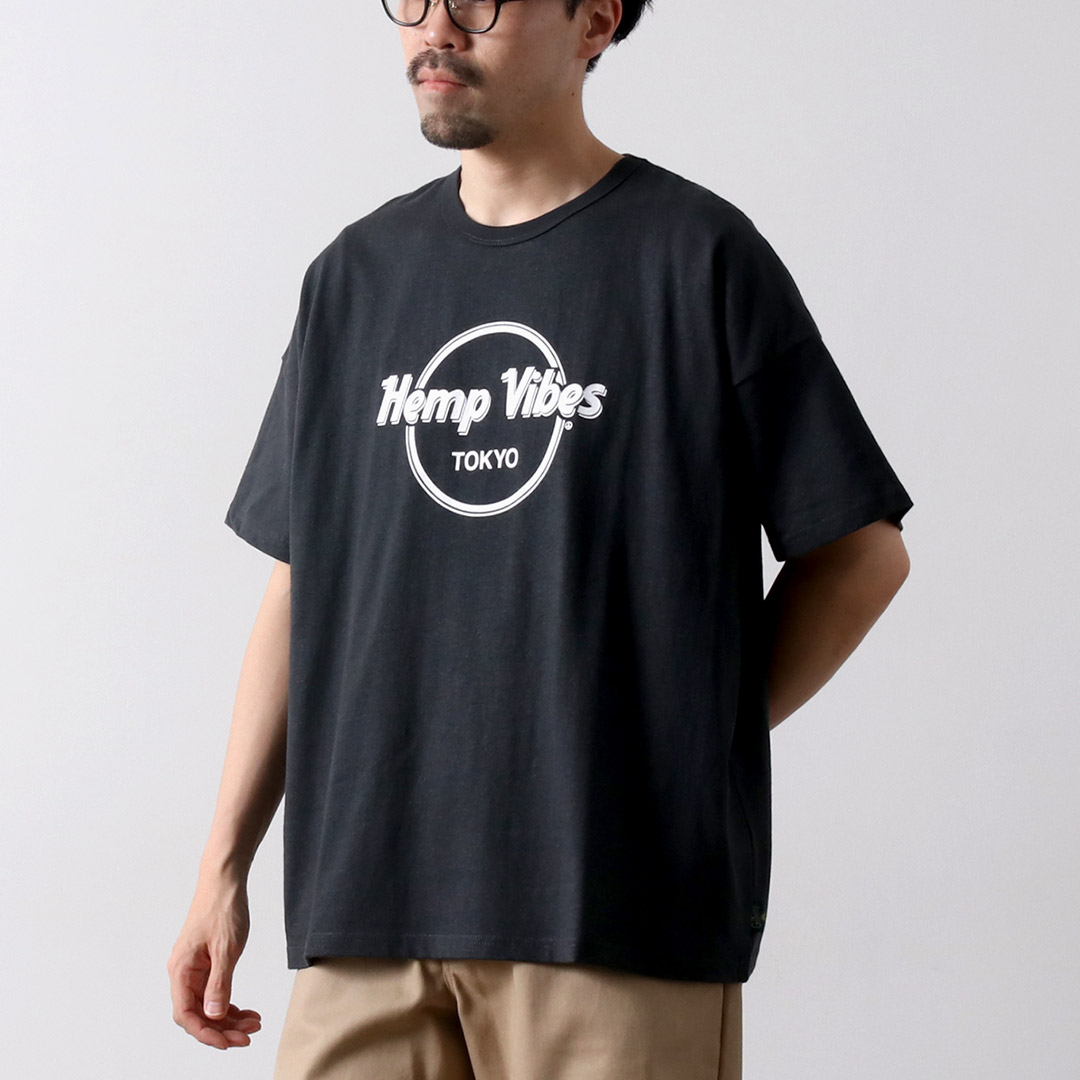 GOHEMP（ゴーヘンプ） 別注 ベーシック ワイドTシャツ ヘンプバイブスプリント / ヘンプ オーガニックコットン トップス 半袖 | GOHEMP | 03